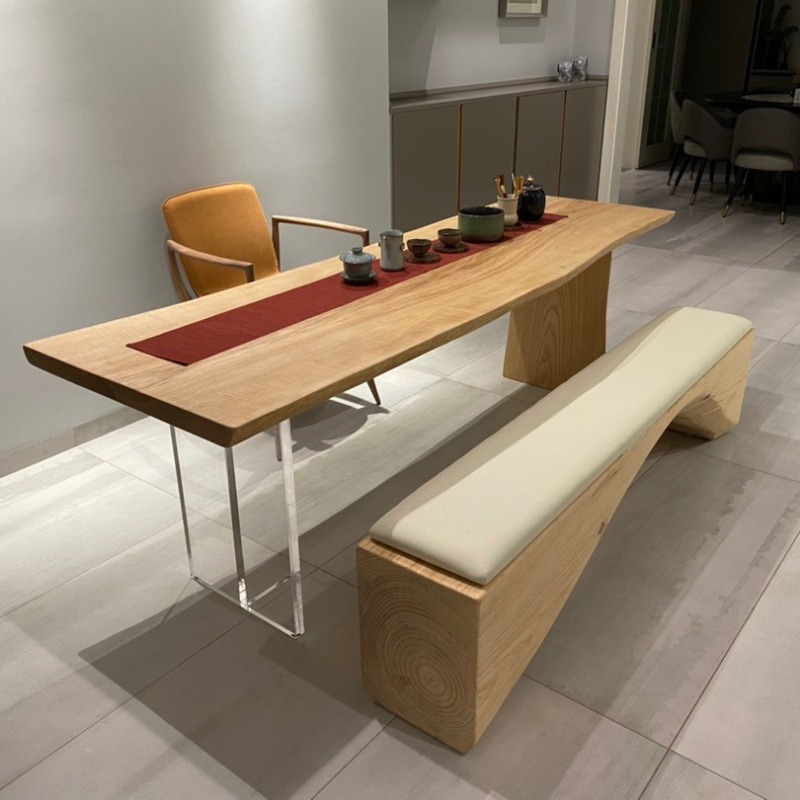 Office Furniture - Mesa Flutuante Nórdica de Madeira Maciça