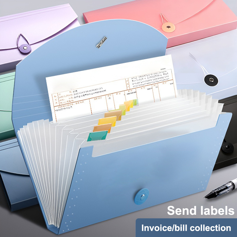 Expandable Accordion File Folder 13 Pockets - Pasta de arquivo expansível com 13