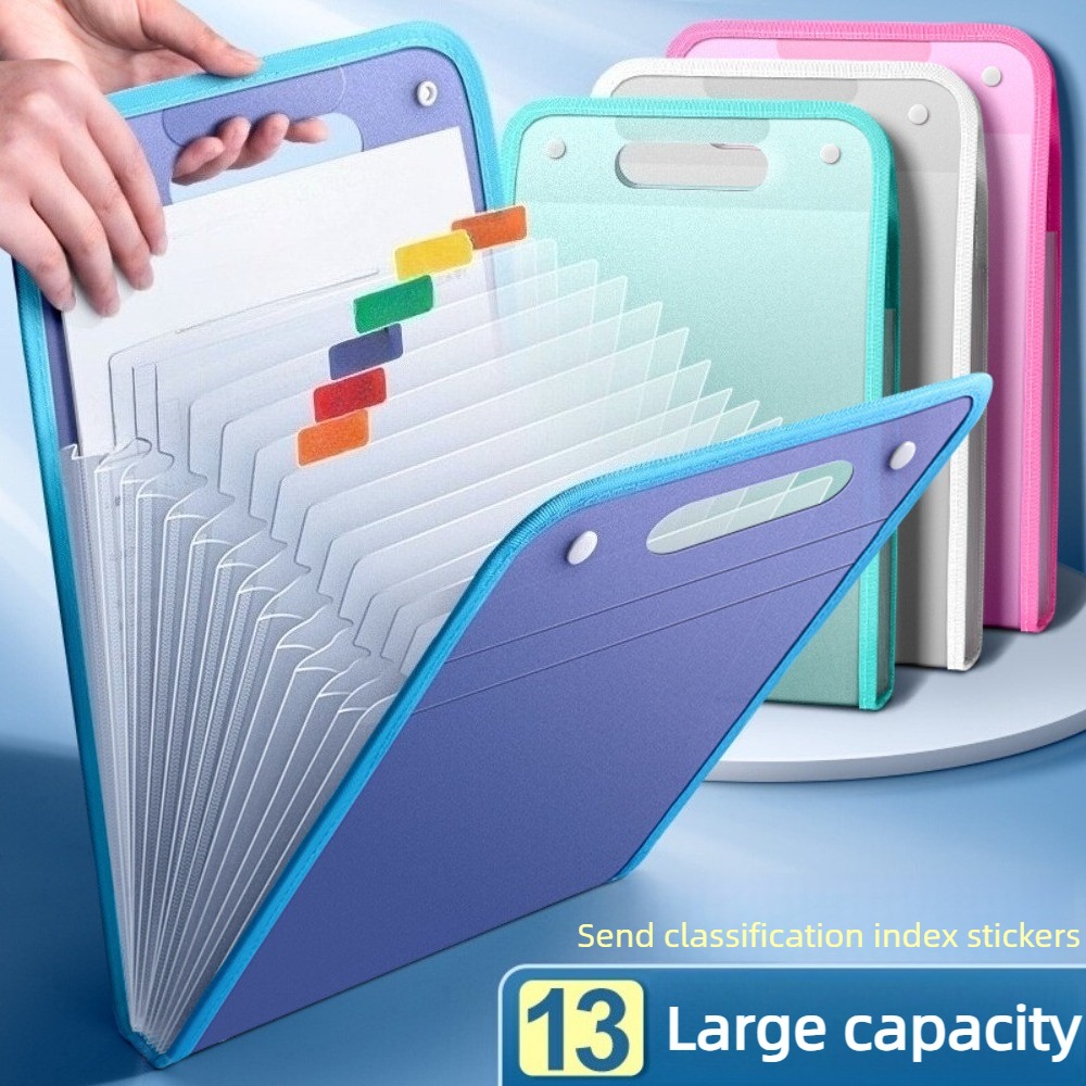 Pasta Sanfonada Translúcida co - Expandable Accordion File Folder 13 Pockets avaliação e preço