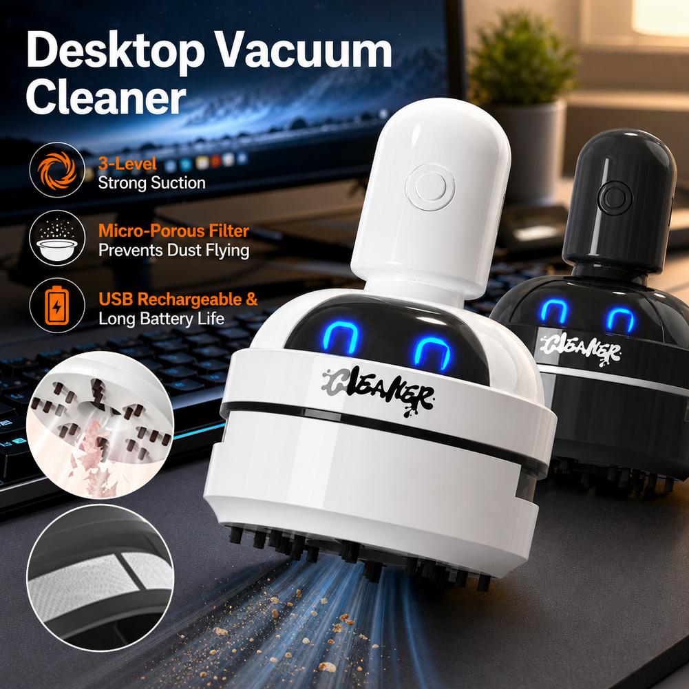 Aspirador de pó de mesa, recar - Mini Desktop Vacuum Cleaner For Eraser Dust avaliação e preço