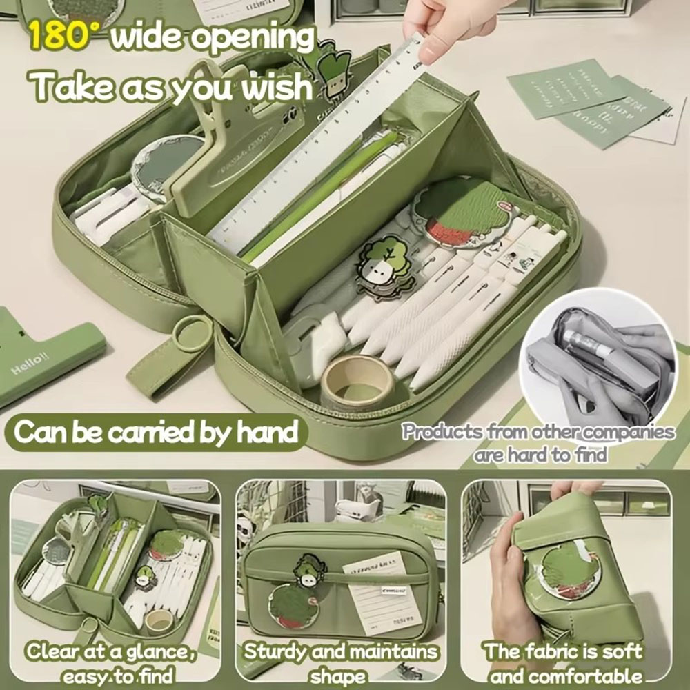 Estojo de Lápis Grande Capacid - Aesthetic Large Pencil Case Pouch avaliação e preço