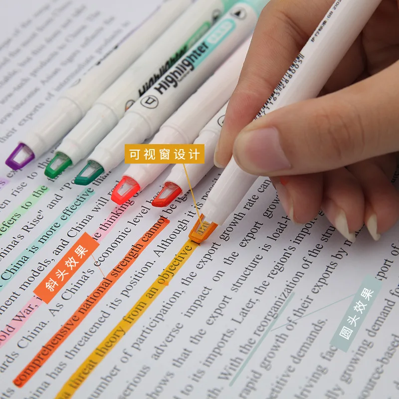 Única Window Tip Highlighter P - Pastel Highlighter Set Double Ended avaliação e preço