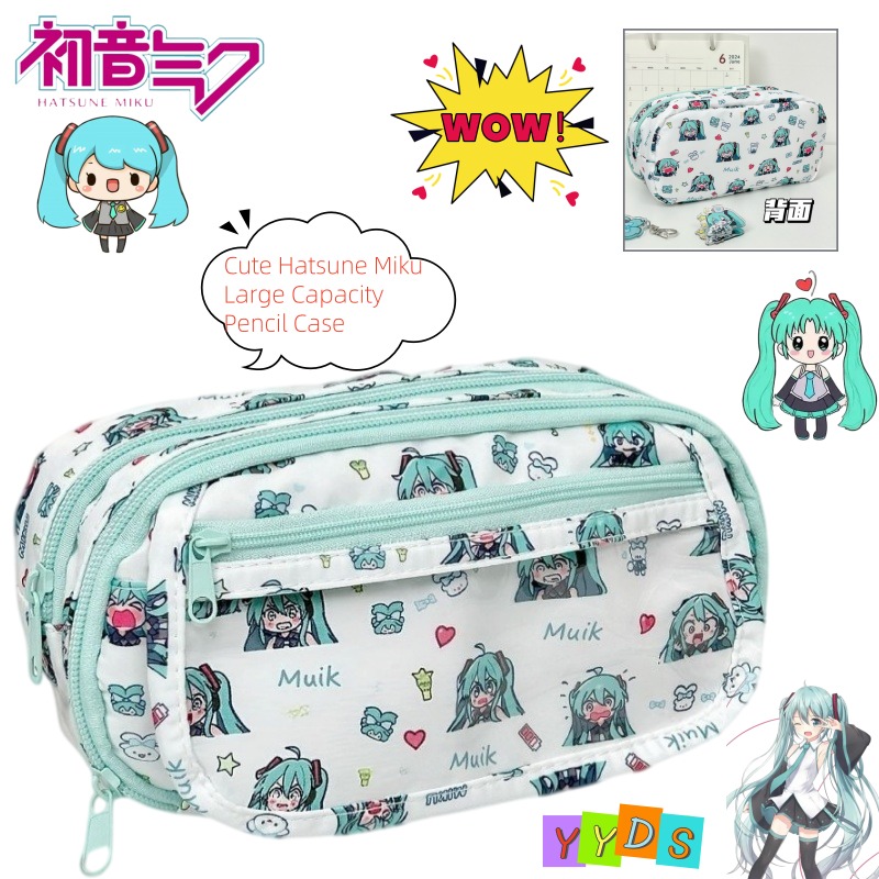 Estojo de lápis Hatsune Miku,  - Aesthetic Large Pencil Case Pouch avaliação e preço