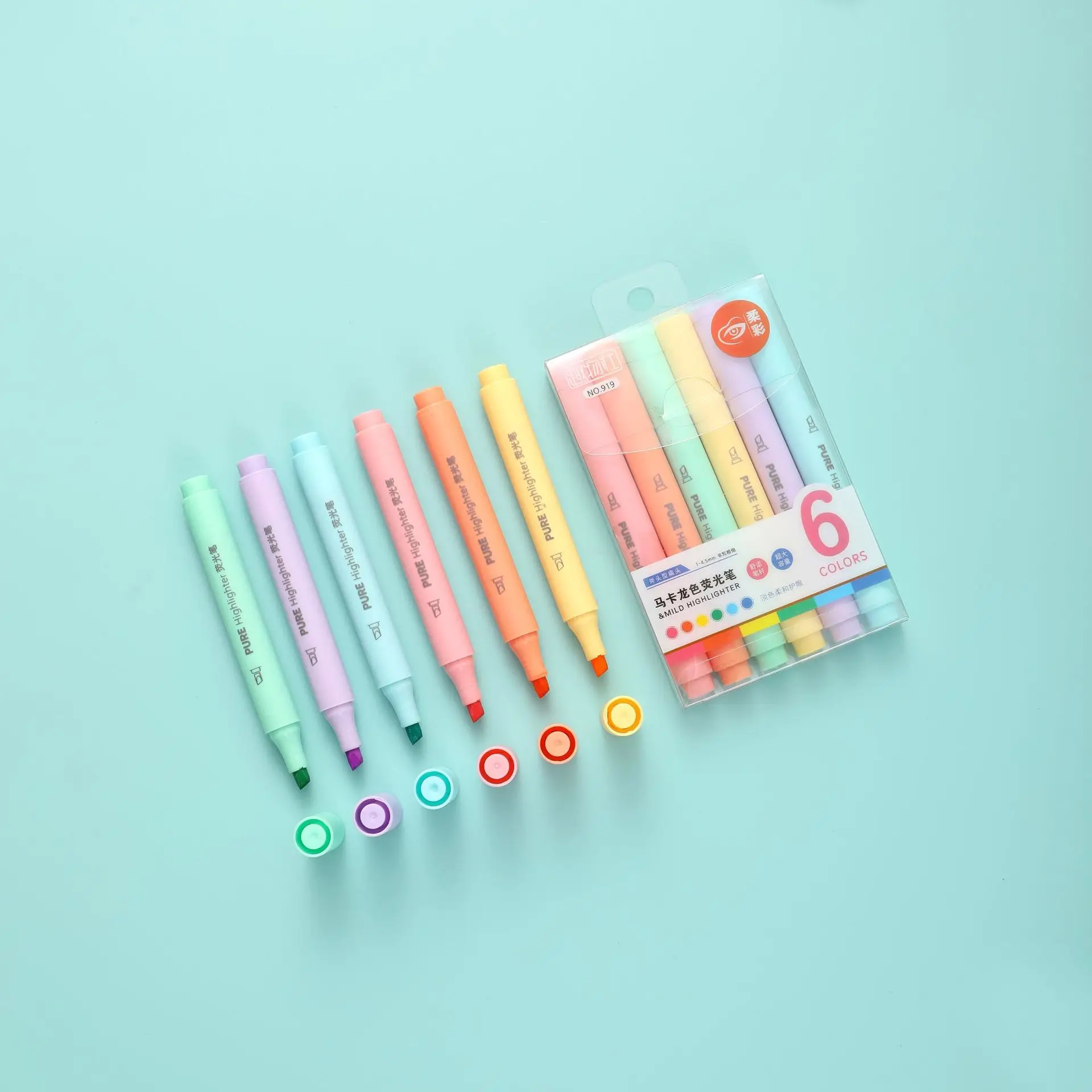Conjunto de 6 Canetas Marcador - Pastel Highlighter Set Double Ended avaliação e preço